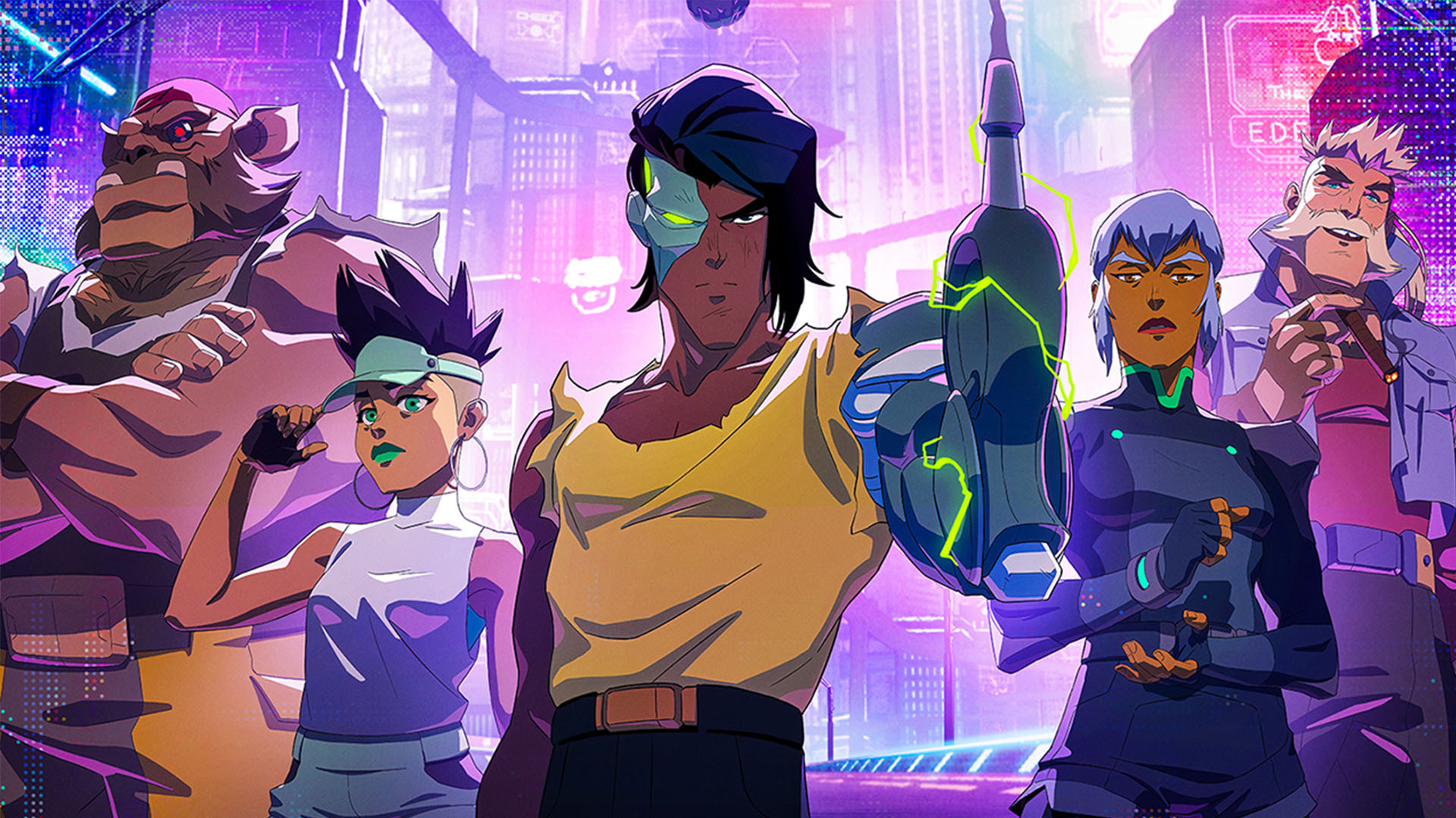 پس زمینه Captain Laserhawk: A Blood Dragon Remix